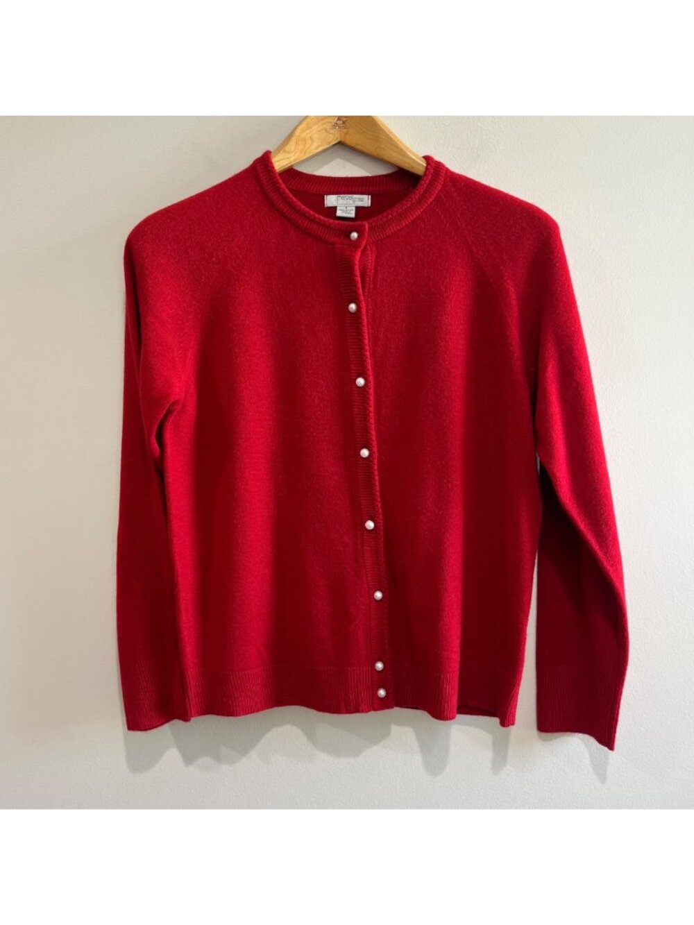 Mercer Street Studio Cardigan Sweater Womens S Red 100% Acrylic